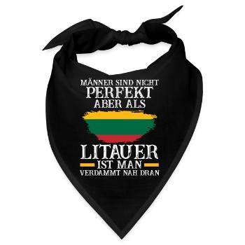 Litauen Litauer Litauisches - Bandana - Schwarz - Vorne