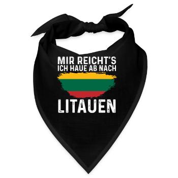 Litauen Litauer Litauisches - Bandana - Schwarz - Vorne