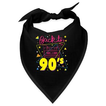Cooles Back To 90s Party Nostalgie Geschenk - Bandana - Schwarz - Vorne