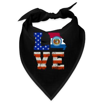 Liebe Missouri geschenk - Bandana - Schwarz - Vorne