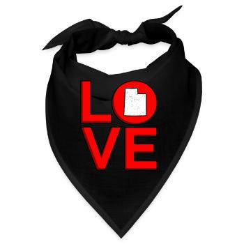 Liebe Utah Geschenk - Bandana - Schwarz - Vorne