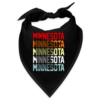 Minnesota Minnesotaner Geschenk - Bandana - Schwarz - Vorne