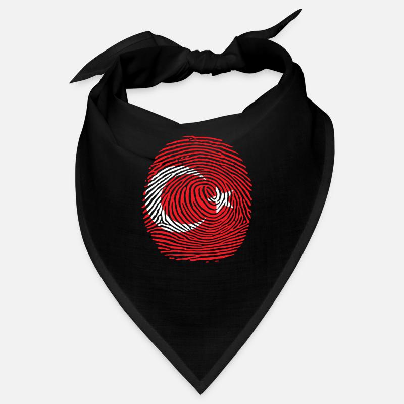 Empreinte digitale du drapeau du pays turc Bandana