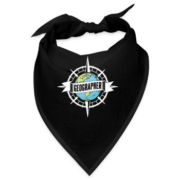 Geograph Beruf Geographie Geographiestudent - Bandana - Schwarz - Vorne