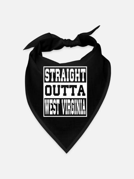 West Virginia Spruch Lustig West Virginia Geschenk - Bandana - Schwarz - Vorne