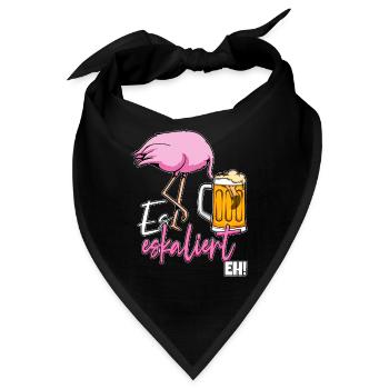 Es Eskaliert Eh Flamingo Bier Disko Festival - Bandana - Schwarz - Vorne