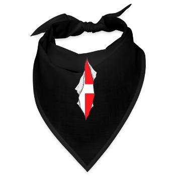 Danish flag proud denmark patriotic - Bandana - Schwarz - Vorne