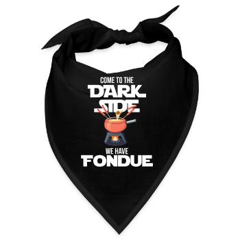 Fondue Dark Side Schweiz Käse Alpen - Bandana - Schwarz - Vorne