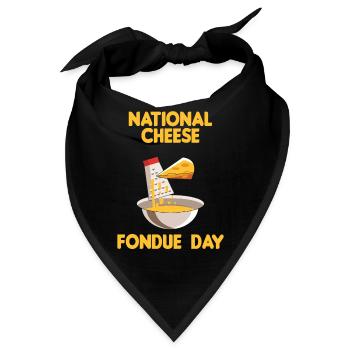 Nationaler Käsetag Schweiz Fondue Alpen - Bandana - Schwarz - Vorne