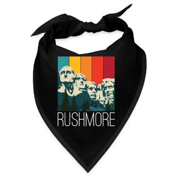 Rushmore Dakota US Präsidenten Denkmal - Bandana - Schwarz - Vorne