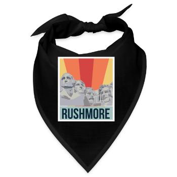 Rushmore Präsidenten Amerika Black Hills - Bandana - Schwarz - Vorne