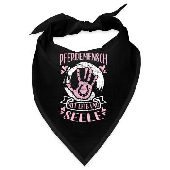 Pferdemensch mit Leib und Seele Pferdemädchen - Bandana - Schwarz - Vorne