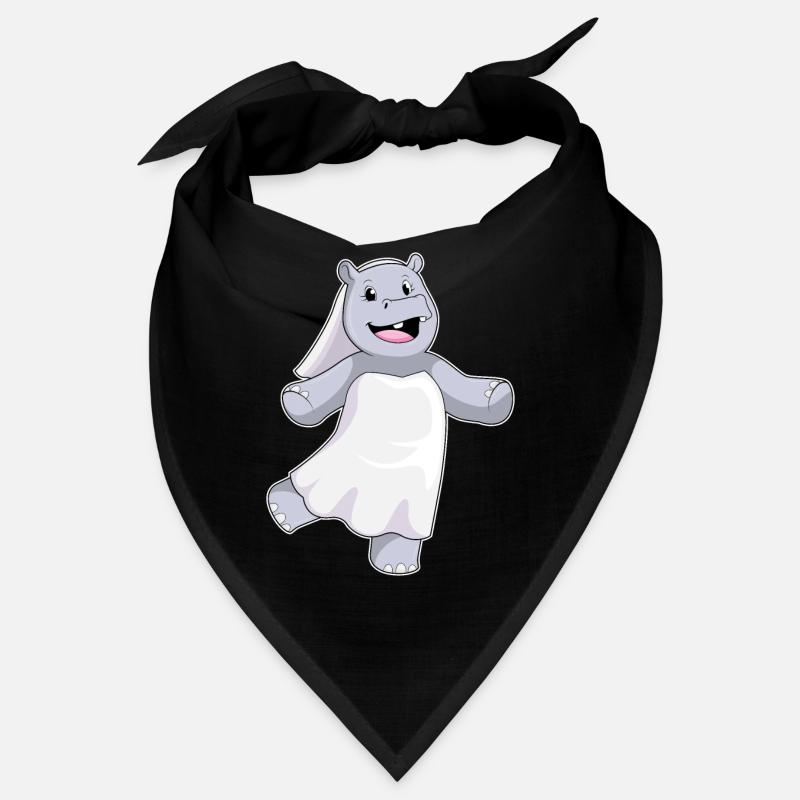 Nilpferd als Braut mit Schleier Bandana