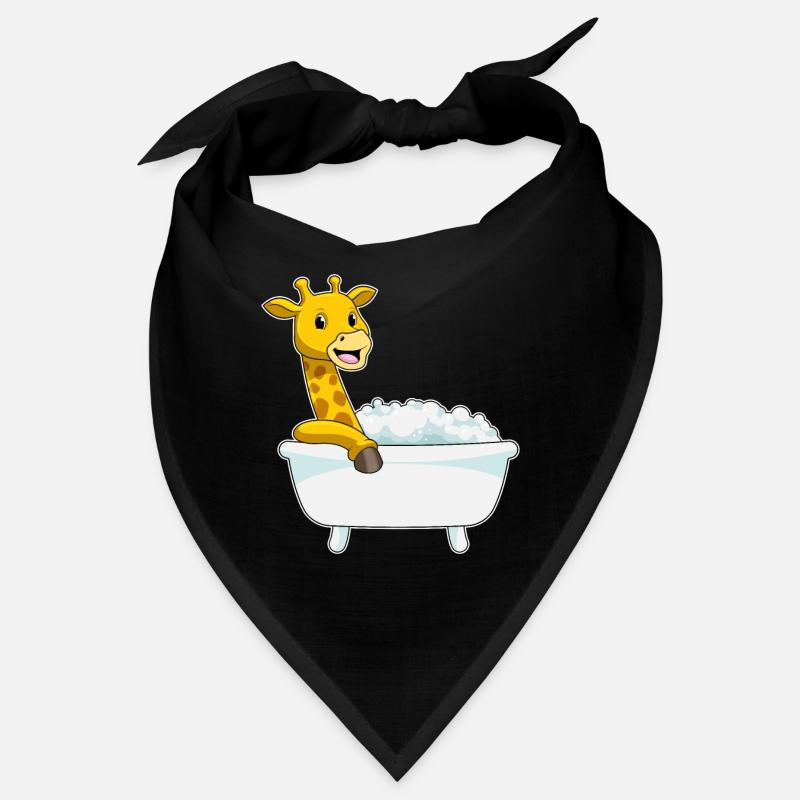 Giraffe Bathing Bathtub Bandana