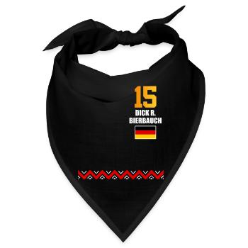 Sauftrikot Deutschland Dick R. Bierbauch - Bandana - Schwarz - Vorne