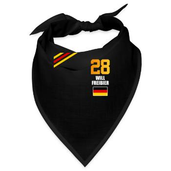 Sauftrikot Deutschland Will Freibier - Bandana - Schwarz - Vorne