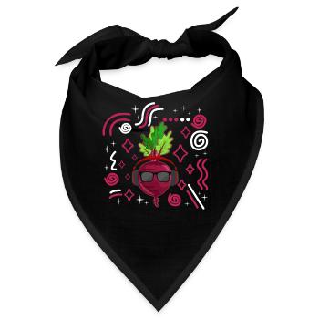 Rüben-Gemüse-Shirt, frische Rüben tragen - Bandana - Schwarz - Vorne