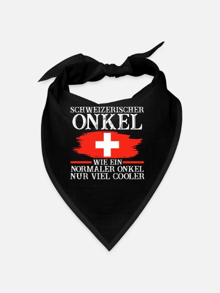Schweizer Onkel Schweiz - Bandana - Schwarz - Vorne