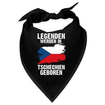 Tschechien Tscheche Tschechisches - Bandana - Schwarz - Vorne