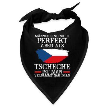 Tschechien Tscheche Tschechisches - Bandana - Schwarz - Vorne