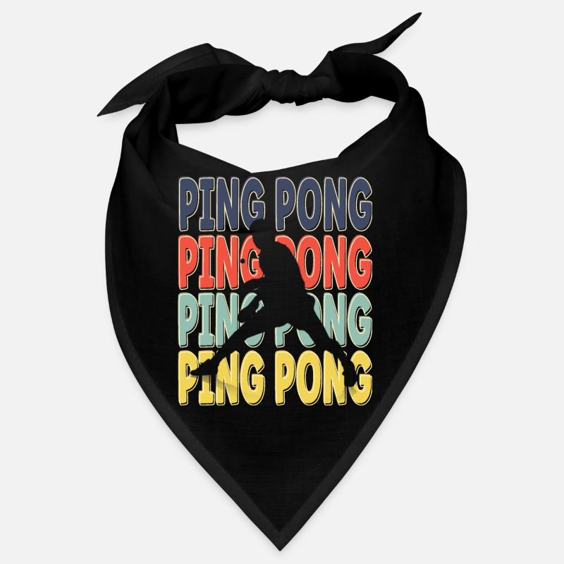 Cool Retro Text Silhouette Ping pong Bandana