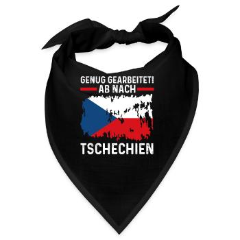 Urlaub Tscheche Tschechien - Bandana - Schwarz - Vorne