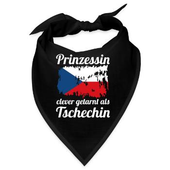 Prinzessin Tscheche Tschechisches Tschechien - Bandana - Schwarz - Vorne