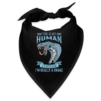 Schlangen Kostüm Kobra Schlange Boa - Bandana - Schwarz - Vorne