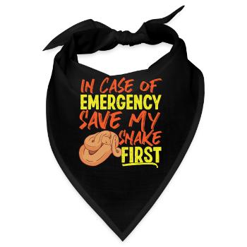 Snake Serpent In Case Of Emergency - Bandana - Schwarz - Vorne