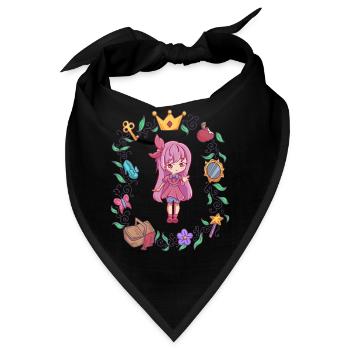 Anime - Bandana - Schwarz - Vorne