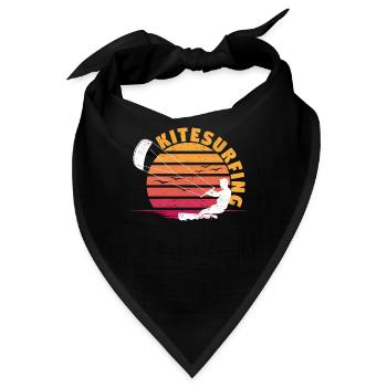 Kitesurfen Kiteboarding Kitesurfer Wassersport - Bandana - Schwarz - Vorne
