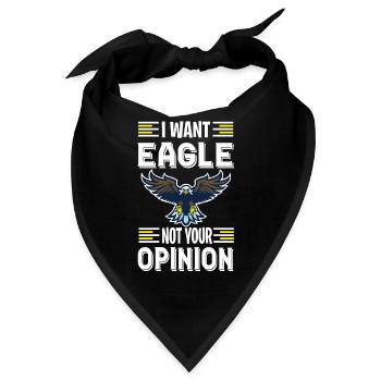 Adler ich will Falknerei Raubvogel Vögel - Bandana - Schwarz - Vorne