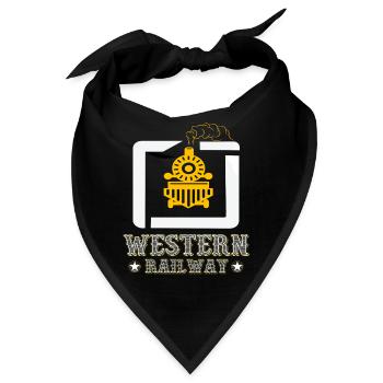 Westliche Eisenbahn Lokomotive - Bandana - Schwarz - Vorne