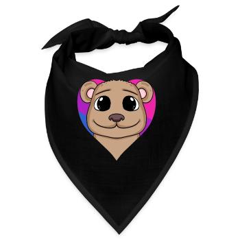 Bisexuell Braunbär Geschenk - Bandana - Schwarz - Vorne
