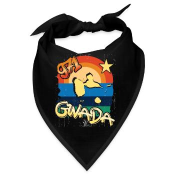 Schöne Souvenir-Geschenkidee guadeloupe gwada 971 - Bandana - Schwarz - Vorne