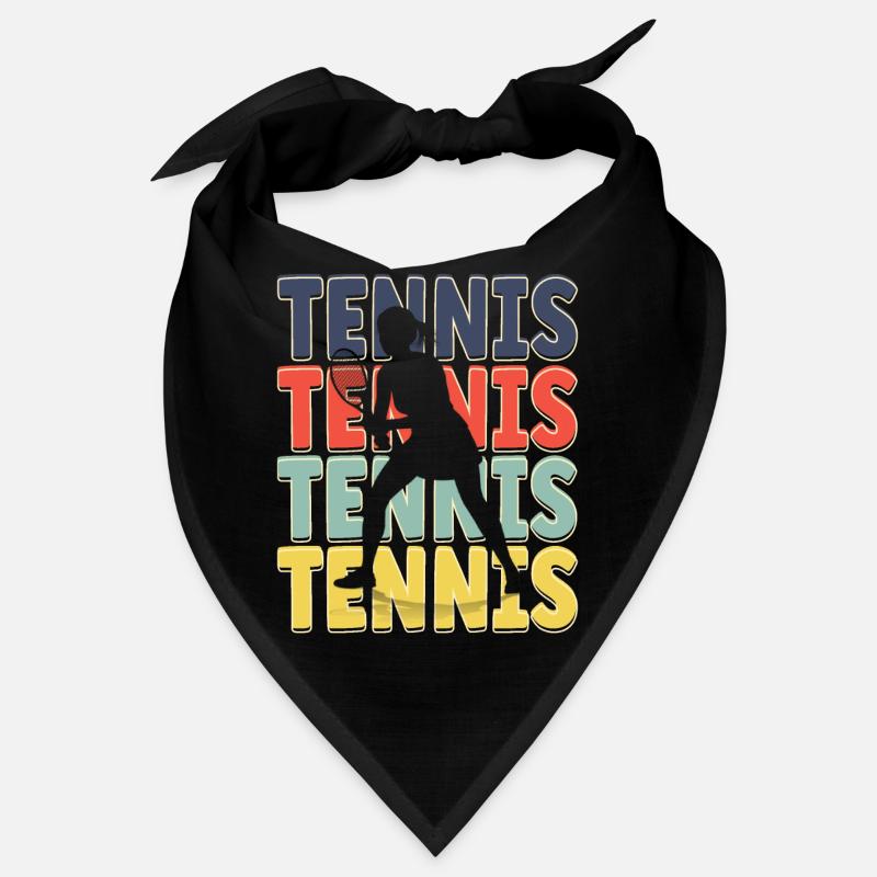 Cool Retro Text Silhouette Tennis Bandana