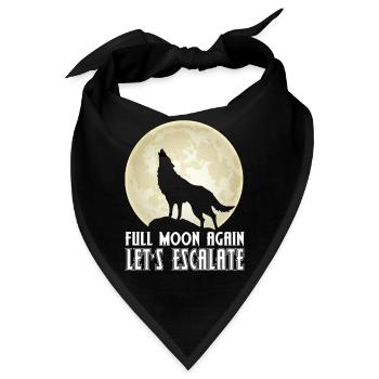 Wolf Vollmond Eskalation Rudel Wölfe - Bandana - Schwarz - Vorne