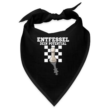 Entfessel dein Potential Schachspiel König Schach - Bandana - Schwarz - Vorne