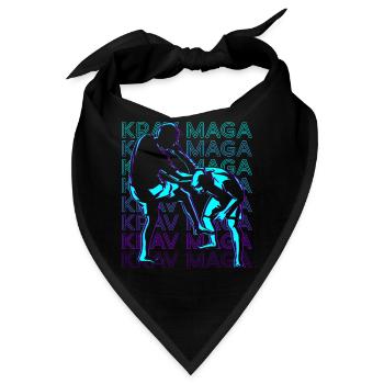 Krav Maga Retro - Bandana - Schwarz - Vorne