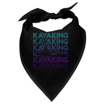 Kajakfahren Kajakfahrer Kajak Retro - Bandana - Schwarz - Vorne