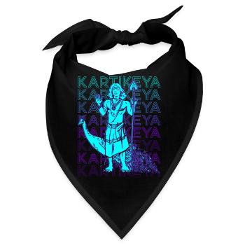 Kartikeya Hindu Gott Hindu Mythologie Antiker Gott - Bandana - Schwarz - Vorne