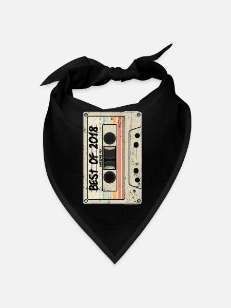 Best of 2018 Cassette Retro Tape - Bandana - black - Front