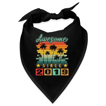 Awesome Since 2019 - Bandana - Schwarz - Vorne