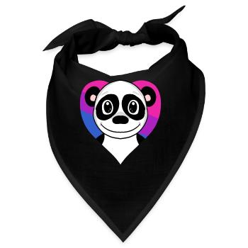 Bisexuell Panda Geschenk - Bandana - Schwarz - Vorne