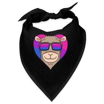 Bisexuell Alpaka Geschenk - Bandana - Schwarz - Vorne