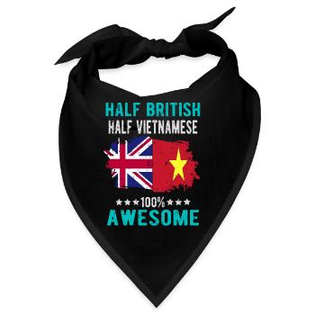 Halb Brite Halb Vietnamese - Bandana - Schwarz - Vorne