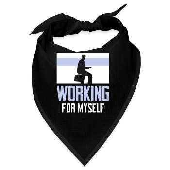 Für Mich Selbst Arbeiten Gründer Unternehmer CEO - Bandana - Schwarz - Vorne