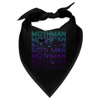 Mothman Krypto Kryptozoologie Retro - Bandana - Schwarz - Vorne