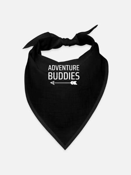 Abenteuer-Freunde Reisen Reise-Pfeil-Geschenk - Bandana - Schwarz - Vorne