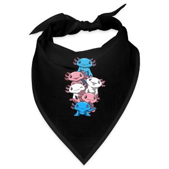 Axolotl Haufen Transgender - Lustige Transgender - Bandana - Schwarz - Vorne